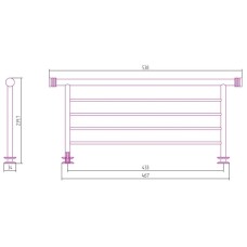 Полка для полотенец 53,8 см Сунержа 00-2012-4470