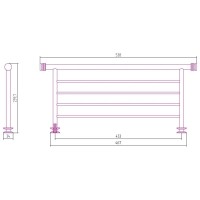 Полка для полотенец 53,8 см шампань матовая Сунержа 022-2012-4470