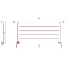 Полка для полотенец 53,8 см сатин Сунержа 071-2012-4470