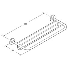Полка для полотенец 60,5 см Jacob Delafon Coralais E13437-СР
