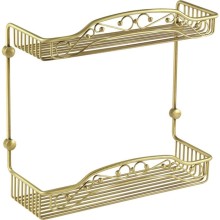 Полка-решетка двойная с галереей Migliore Complementi ML.COM-50.702 BR