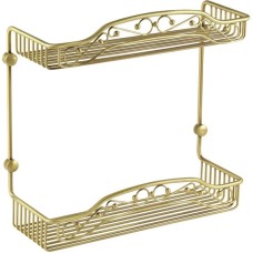 Полка-решетка двойная с галереей Migliore Complementi ML.COM-50.702 BR