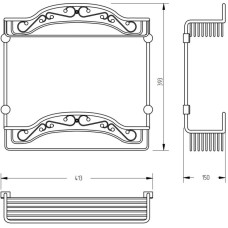 Полка-решетка двойная с галереей Migliore Complementi ML.COM-50.702 BR