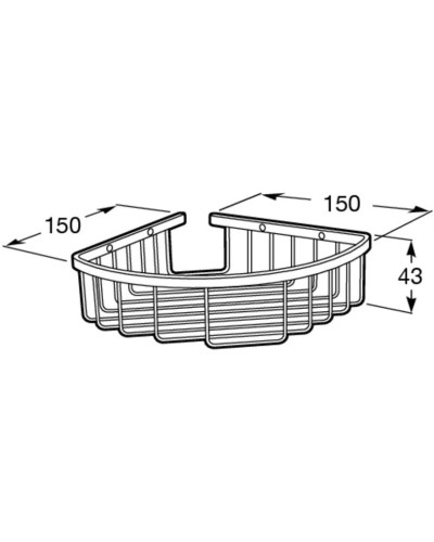 Полка угловая 15х15 см Roca Hotels 816401001