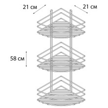 Угловая полка Fixsen FX-850-3 Хром