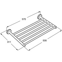 Полка для полотенец 57 см Roca Rubik 817302002