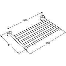 Полка для полотенец 57 см Roca Rubik 817302002