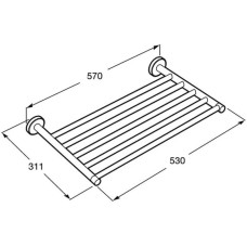Полка для полотенец 57 см Roca Rubik 817302002