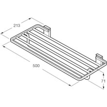 Полка для полотенец 50 см Roca Rubik 816848001