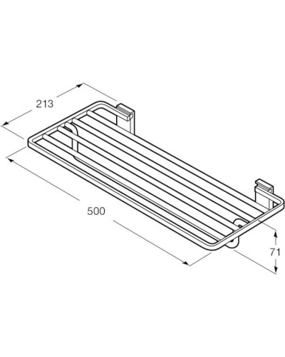 Полка для полотенец 50 см Roca Rubik 816848001