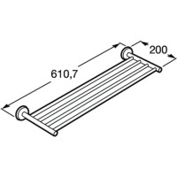 Полка для полотенец 61 см Roca Twin 816707001
