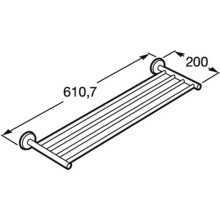 Полка для полотенец 61 см Roca Twin 816707001