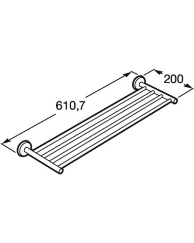 Полка для полотенец 61 см Roca Twin 816707001