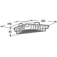 Полка угловая 26х26 см Roca Victoria 816686001