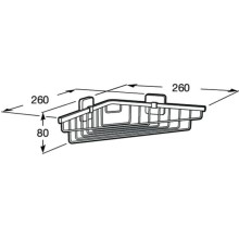 Полка угловая 26х26 см Roca Victoria 816686001