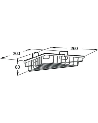Полка угловая 26х26 см Roca Victoria 816686001