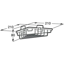 Полка угловая 21х21 см Roca Victoria 816685001