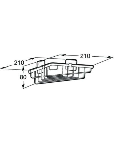 Полка угловая 21х21 см Roca Victoria 816685001