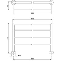 Полка для полотенец 54 см Nicolazzi Minimale 1499MCR