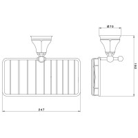 Полка 24,7 см Nicolazzi Teide 1493CR05