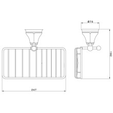 Полка 24,7 см Nicolazzi Teide 1493CR05