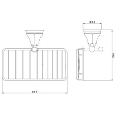 Полка 24,7 см Nicolazzi Teide 1493CR05