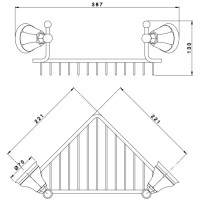 Полка угловая 25,6х25,6 см Nicolazzi Teide 1495CR05