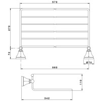 Полка для полотенец 63 см Nicolazzi Teide 1499CR05
