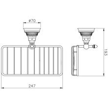 Полка 24,7 см Nicolazzi Impero 1493CR36