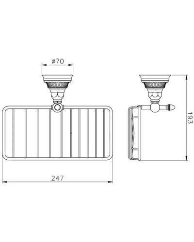 Полка 24,7 см Nicolazzi Impero 1493CR36