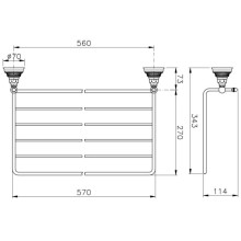 Полка для полотенец 63 см Nicolazzi Impero 1499CR36