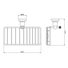Полка 24,7 см Nicolazzi Arena 1493CR44