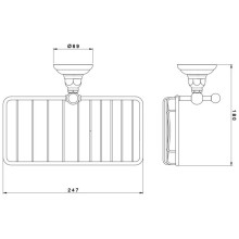 Полка 24,7 см Nicolazzi Le Pietre 1493CR09