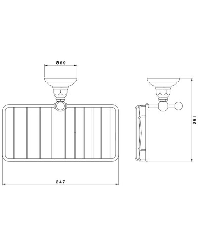 Полка 24,7 см Nicolazzi Le Pietre 1493CR09