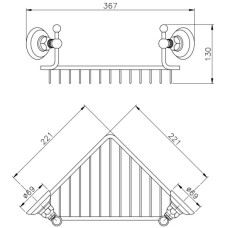 Полка угловая 25,5х25,5 см Nicolazzi Le Pietre 1495CR09