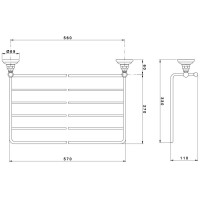 Полка для полотенец 62,9 см Nicolazzi Le Pietre 1499CR09
