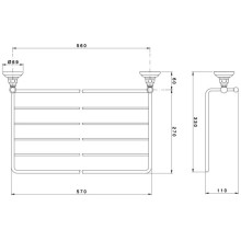 Полка для полотенец 62,9 см Nicolazzi Le Pietre 1499CR09