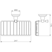 Полка 24,7 см Nicolazzi Onice 1493CR09O