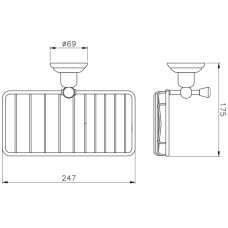 Полка 24,7 см Nicolazzi Onice 1493CR09O