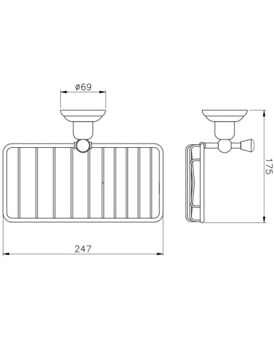 Полка 24,7 см Nicolazzi Onice 1493CR09O