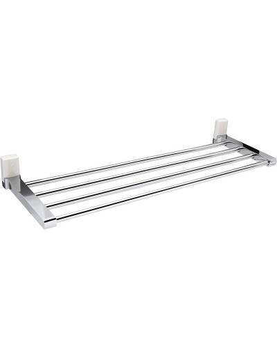 Полка для полотенец WasserKRAFT Leine K-5011W Хром Белая