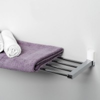 Полка для полотенец WasserKRAFT Leine K-5011W Хром Белая