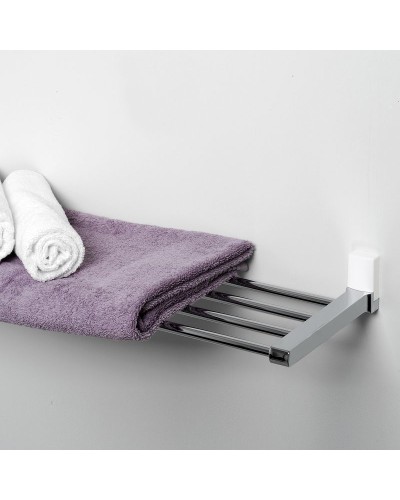Полка для полотенец WasserKRAFT Leine K-5011W Хром Белая