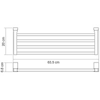 Полка для полотенец WasserKRAFT Leine K-5011W Хром Белая