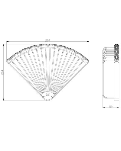Полка угловая Lemark Jasmine LM6681B
