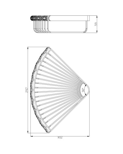 Полка угловая Lemark Jasmine LM6682B