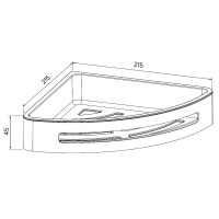Полка угловая 21,5х21,5 см IDDIS SHE11SPI44