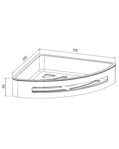 Полка угловая 21,5х21,5 см IDDIS SHE11SPI44