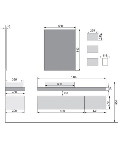 Полочка 22,5 см Velvex Felay pkFEL.25-43.21