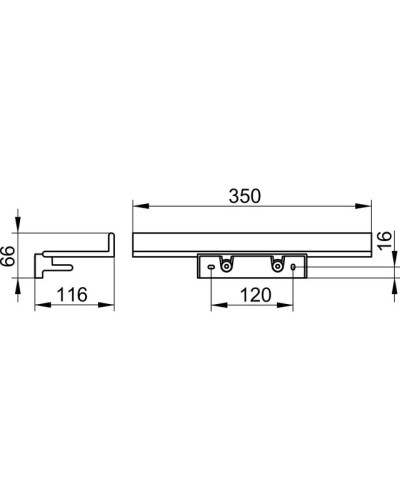 Полочка 35 см KEUCO Reva 12858370000